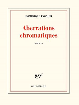 cover image of Aberrations chromatiques